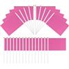 SCSpecial Bandiere piccole 25 pezzi mini bandiere palmari su bastone 20 cm x 14 cm bandiere per esterni per sfilate e decorazioni (rosa)