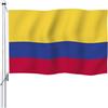 Aoihrraan Colombia Bandiera 150x250cm Doppia Faccia Nazionale Colombiana Celebrazioni All'Aperto Casa Giardino Portico Festa Decorazione Bandiere Con 7 Robusti Occhielli Precisione Macchina Cucita