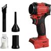 ballity Soffiatore per foglie senza fili compatibile con Milwaukee 18 V, soffiatore senza fili e aspirapolvere portatile, ventilatore elettrico da giardino, 20000 giri/min, 4 ugelli per la cura del prato