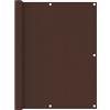vidaXL Paravento da Balcone Marrone 120x300 cm in Tessuto Oxford