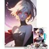 JIANGENNF Puzzle da 1000 pezzi per adulti con ragazza dagli occhi rossi gioco rilassante taglio di precisione adatto per la decorazione della scrivania 38x52cm