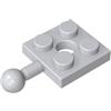 XYEIUGO 15456 Piastra Speciale a Cerniera 2x2 con Sfera e Foro, 50 Pezzi GDS-1052-compatibile con Lego Mattoncini da Costruzione, Colore Gris blanc