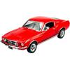 Generisch Welly - Modellino di auto compatibile con Ford Mustang GT 1967 Coupe rosso, circa 1/24 1:24, in metallo, in scatola