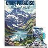 JIANGENNF Puzzle da 1000 pezzi per adulti Gran Paradiso Italia, gioco impossibile, divertente attività da fare in casa, adatto come decorazione da scrivania 38x52cm