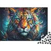6N2X9A4S Tigre Artistica Colorata Puzzle 1000 Pezzi Carta per Adulti Stile Dipinto a Mano Gioco di Puzzle 1000 Pezzi Relax Decorazione Regalo 38x26cm/1000pcs