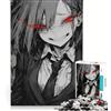 JIANGENNF Puzzle per ragazzi da 1000 pezzi con effetto occhi rossi luminosi gioco educativo difficile collezione d'artista belle arti 38x26cm