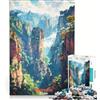 JIANGENNF Puzzle da 1000 pezzi per adulti poster artistico di Wulingyuan Cina giocattolo fai-da-te interazione genitore-figlio rafforza l'amore tra le coppie 38x26cm