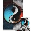 JIANGENNF Puzzle per adulti, 1000 pezzi, Graffiti Yin e Yang, Antistress, Taglio di precisione, Ideale come regalo per tutta la famiglia 50x75cm