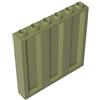 XYEIUGO GDS-90410 Mattoncino Murale Ondulato 1x6x5 10 Pezzi compatibile con Lego 23405 Mattoncini da Costruzione MOC Colore Vert olive