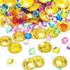ZOSIGN Set Tesoro dei Pirati 150 Pezzi, 50 Monete d'Oro Pirata e 100 Gemme Pirate, Monete di Plastica e Gioielli Finti per Caccia al Tesoro, Festa Pirata, Halloween e Compleanni