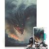JIANGENNF Puzzle da 1000 pezzi La lotta di Wukong contro il drago decorazione da parete stimolante da completare ideale per rafforzare il legame di coppia 50x75cm