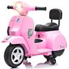 Garvee Moto Elettrica per Bambini Mini Vespa Scooter Motorino Elettrico 6V | Schienale, Fari Luminosi, Musica, Clacson, Rotelle di Supporto, Velocità 3 km/h, 67x57x40 cm, per Bambini 3+ Anni, Rosa