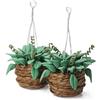 Odoria 1/12 Piante Sospese in Miniatura Accessori Casa delle Bambole Dollhouse Miniature Accessories, 2 Pezzi Verde Scuro