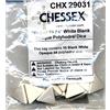 Chessex Chx-29031 Busta 10 Dadi Vuoti 4 Facce Opachi, Bianco