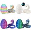 Joycabin Giocattolo Serpente 3D Stampato, Uovo di Drago Stampato 3D per Pasqua Uova di Serpente, Giocattolo Animali 3D Stampato per Bambini Regali Decorazione per Scrivania (4 Pezzi C, Piccolo (A-H