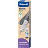 Pelikan Twist ECO, Penna Roller Sferografica Ergonomica, per Destrimani e Mancini, per Scuola e Ufficio, Punta M Indeformabile, 2 Cartucce KM Blu Incluse, Ricaricabile, Plastica Riciclata, Dark Grey