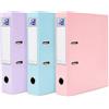 Oxford Raccoglitori a leva Oxford A4, colori pastello, set di tre, rosa, lilla e menta
