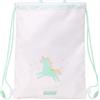 safta PRESCUCOLAR UNICORNIO - Zaino a sacco piatto Junior, ideale per bambini di diverse età, comodo e versatile, qualità e resistenza, 26 x 34 cm