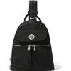Baggallini Zaino Donna Napoli Convertibile, Ghepardo nero in rilievo, One Size, Naples - Zaino convertibile da viaggio, borsa a tracolla in nylon da 30,5 cm, con tasca imbottita per tablet