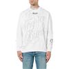 BOXEUR DES RUES Felpa Bianca Giro Collo Graficata in Stile Chicano White