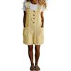 Generico Salopette Jeans Donna Estiva Corta Lunga Vintage - Tuta Jumpsuit Denim Elegante Larghi Leggeri Casual Curvy per Sera Lavoro Mare Ciclismo
