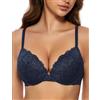 Wingslove Reggiseno Donna Pizzo Sexy Push Up con Ferretti e Imbottitura - Supporto Ottimale per Curve Sensuali