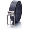 COTIDI Cintura in pelle bovina larga 3 cm Made in Italy regolabile (blu marino, 130 cm/52)
