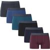 The Essentials Wardrobe Boxer da uomo in microfibra elasticizzata, con comoda fascia elastica in vita, traspirante, senza etichette, comfort a doppio strato, pannello frontale
