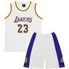 Huniam Set di 2 canotta da basket e pantaloncini da basket, senza maniche, per bambini da 3 a 14 anni