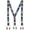 Gallo Bretella, Multicolore Abisso Zafferano, 64% Poliestere 36% Elastan con Finiture in Pelle, Made in Italy