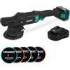 VONROC Lucidatrice Rotorbitale Senza Fili VONROC PM510DC - Ø125mm, Motore Brushless 20V, Set con 5 Dischi, 4.0Ah Batteria e Caricatore Rapido - Per Auto, Vernici e Finiture Professionali