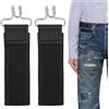 CYUXING 2 cinture senza fibbia in vita con accessori in metallo per uomo, design elastico senza fibbia per lavori all'aperto, cintura elastica in vita con gancio per strumento di fissaggio