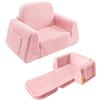 BanaSuper Poltrona Letto Bambini, 2-in-1 Divano Convertibile, Rosso
