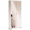 Sarmog Kit Armadio con 2 ante, Armadio salvaspazio, Armadio camera da letto, Design contemporaneo, Armadio salvaspazio H190 L83 P29 (Specchio, Bianco fiammato/Bianco fiammato)