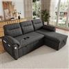 Gojyjqytupo Divano angolare a forma di L con chaise longue intercambiabile a sinistra