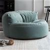 SXBCyan Poltrona Sacco Adulti in Ciniglia Senza Imbottitura Fodera per Pouf a Sacco Ultra Morbido Lavabile Poltrone Puff da Interno for Soggiorno(Gray Green)