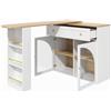 Soweiz Armadietto per credenza con ripiani e vetro, tavolo da bar allungabile con spazio di archiviazione (138 - 204 × 39 × 104 cm), girevole a 360°, tavolo da bar mobile, tavolo da cucina, tavolo da