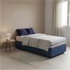 Dmora Talamo Italia - Letto singolo Rachele, Letto contenitore con rivestimento in tessuto, 100% Made in Italy, Apertura frontale, con materasso Cm 80x200 incluso, Blu
