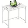 Aiorber Scrivania per computer, tavolo da ufficio, 100 x 50 x 76 cm, scrivania per studio, camera da letto, soggiorno, bianco