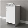 OGOMONDO Mobile Lavanderia con Lavabo, 45x50x85 cm, Bianco, Anta Singola, Base in Nobilitato Idrofugo