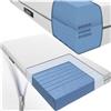 tectake® materasso singolo, gradi di durezza medio rigido e rigido H2 e H3, schiuma fredda 2in1 alta qualità, rivestimento 3D mesh traspirante, sfoderabile lavabile, letto singolo - 90 x 190 x 18 cm