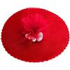 Nonsoloconfetti 100 Pz. Velo VELI di Fata Tulle Organza Tondo VELETTI BOMBONIERE Fai da Te Confetti (Rosso)