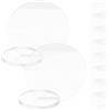 Amosfun Segnaposto Tondo in Acrilico 10 Set, Cartelli Tavolo Festa | Blank Design, Leggero e Pratico, Resistente all'Usura, per Matrimonio, Compleanno e Banchetti