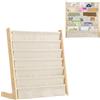 XUANYU Libreria in legno per bambini, scaffale per libri in tessuto, per riporre giocattoli, libri, piccola libreria montessoriana a 6 livelli, legno 75 x 30 x 76 cm