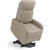 REDÒKASA Poltrona relax elettrica Seattle Plus per anziani, 1 o 2 motori, 2 ruote posteriori, reclinazione e alzapersona, dimensioni contenute, tessuto antimacchia idrorepellente (2 Motori, Corda)
