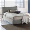 Talamo Italia - Letto piazza e mezza Claudia, Letto contenitore con rivestimento in tessuto, 100% Made in Italy, Apertura frontale, adatto per materasso Cm 120x200, Beige
