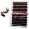 FADVAN 280pcs Ciglia Finte Ciuffetti Effetti 3D 60D+80D D Curl 15-20mm | Ciglia Finte Extension Fai Da Te,Lash Clusters Effetti 3D Più Vaporosi e Folti