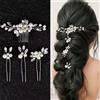 LAOYEFACAI 4 pezzi fermagli per capelli glitterati Accessori per capelli da sposa Accessori da sposa Pettine Fermagli per capelli per spose Damigelle d'onore per spose Damigelle
