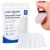PRETYZOOM 25 manicotti per lingua per medicina cinese, non amari, usa e getta, protezione insapore, per tutte le età, in plastica trasparente