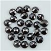 NATURAL ROSE CUT DIAMONDS Diamante Naturale Rosa Taglio Rotondo Nero Lotto 1+TCW Scoop 2.0-2.5MM